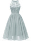 Robe Swing Vintage Année 50 en Dentelle à Fleurs Soirée Cocktail Pin Up
