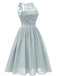 Robe Swing Vintage Année 50 en Dentelle à Fleurs Soirée Cocktail Pin Up