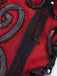 Robe Charleston Rouge Vintage Années 20 de Soirée à Paillettes à Imprimé Floral