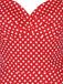 Robe Rouge Vintage à Pois Année 50 À Col Licou Pin Up Cocktail