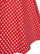 Robe Rouge Vintage à Pois Année 50 À Col Licou Pin Up Cocktail