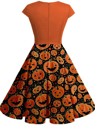 [Grande Taille] Robe de Costume Années 50 Déguisement Halloween