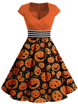 [Grande Taille] Robe de Costume Années 50 Déguisement Halloween