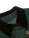 Manteau Boutons Uni Vert Foncé Années 1950