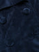 Manteau Long Velours Bleu Marine Années 1950