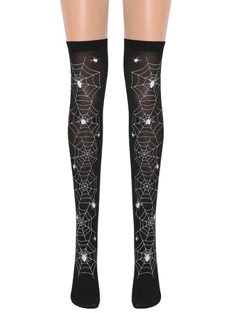 Chaussettes hautes noires d'Halloween des années 1950