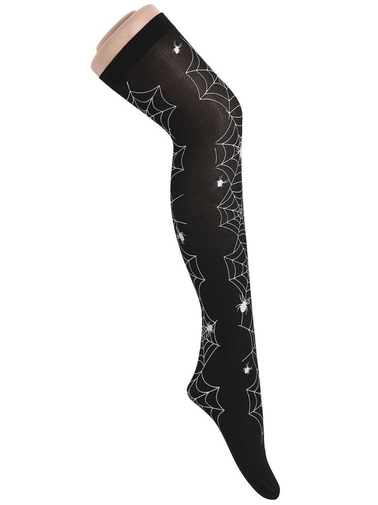 Chaussettes hautes noires d'Halloween des années 1950