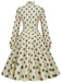 Robe trapèze Bowknot à pois des années 1950 Cocktail Chic