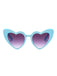Lunettes de soleil à monture cœur en strass uni
