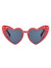 Lunettes de soleil à monture cœur en strass uni