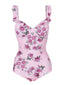 Maillot de Bain Une Pièce Fleuri à Volants