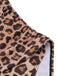Maillot de bain marron léopard col V années 30