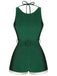 Maillot de bain verte 1940s sans manches dos nu dos nu