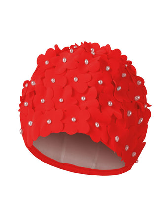 Bonnet de bain Vintage Fabriqué à la main perle fleurie