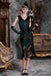 Robe Charleston Vintage Gatsby Année 20 à Franges Paillettes Soirée Cocktail