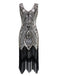 Robe Cocktail Vintage Année 20 Gatsby à Franges à Paillettes Soirée Chic