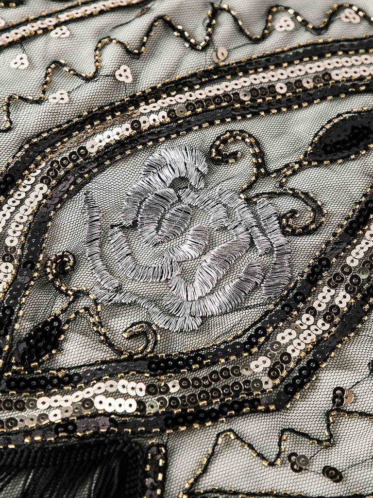 Robe Cocktail Vintage Année 20 Gatsby à Franges à Paillettes Soirée Chic
